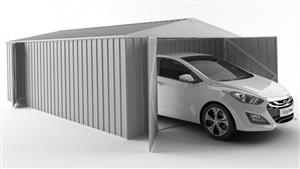 EasyShed 4538 Tall Garage Shed - Zincalume