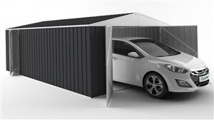 EasyShed 7538 Garage Shed - Iron Grey