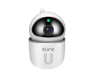 Elinz WiFi IP Security Camera Smart Auto Tracking HD Wireless Pan Tilt CCTV 1080P White