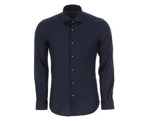 FAY MEN'S BLUE COTTON SHIRT