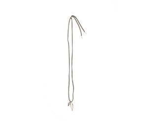 Fable Womens/Ladies Double Bud Long Pendant (Silver/Rose Gold/Grey) - JW623