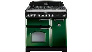 Falcon Classic Deluxe 900mm Dual Fuel Freestanding Cooker - Racing Green Chrome
