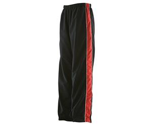 Finden & Hales Womens/Ladies Piped Track Pants (Black/Red/White) - RW456