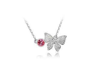 Fluttering Butterfly Crystal Necklace