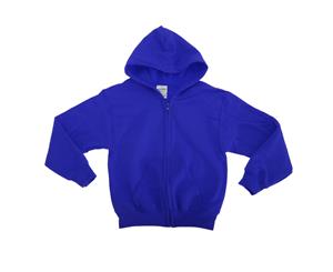 Gildan Heavy Blend Unisex Childrens Full Zip Hooded Sweatshirt / Hoodie (Royal) - BC472