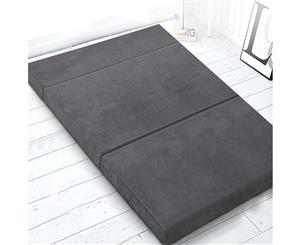 Giselle Bedding Double Folding Foam Mattress Portable Sofa Bed Mat Lounge Grey