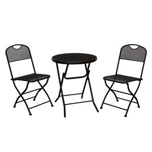 Hartman Black Bobby Foldable Bistro Set