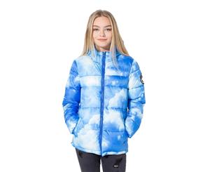 Hype Clouds Kids Girls Puffer Jacket - Blue