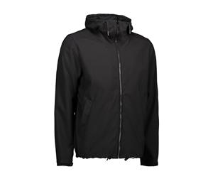 Id Mens Casual Soft Shell Hooded Jacket (Black) - ID480