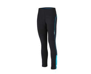 James And Nicholson Mens Running Tights (Black/Atlantic Blue) - FU884