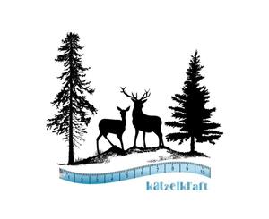 Katzelkraft - Rubber stamp Winter scene