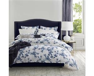 King Size - Floral Acacia Blue Quilt Cover Set from Private Collection