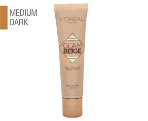 L'Oral Glam Beige Healthy Glow Foundation SPF15 30mL - Medium Dark