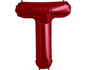 Letter T Red Megaloon 86cm Foil Balloon