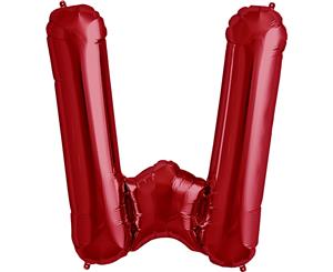 Letter W Red Megaloon 86cm Foil Balloon