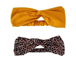 Lovisa Leopard Mustard Headband 2 Pack