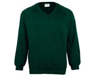 Maddins Mens Coloursure V-Neck Sweatshirt (Bottle Green) - RW844