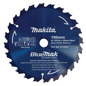 Makita 190mm 24T TCT Circular Saw Blade for Wood Cutting - Mitre Saws - BLUEMAK