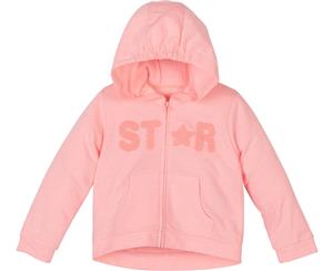 Mamino- Girl - Star- Coral - Long Sleeves Hoodie