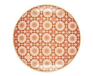 Marie Claire Mosaique Bone China Snack Plate 17.2cm Red