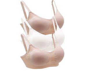 Maternity Bamboo Bra - Neutrals 3 Pack - 1 White 2 Nude