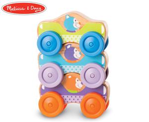 Melissa & Doug First Play Wooden Animal Stacking Cars