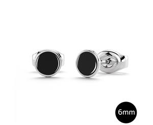 Mitch Stud Earrings 6mm|White Gold