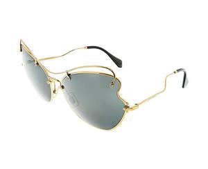 Miu Women's MU56RS-7OE1A1-65 Gold Butterfly Sunglasses