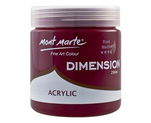 Mont Marte Dimension Acrylic Paint 250ml Pot - Rose Madder