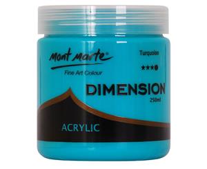 Mont Marte Dimension Acrylic Paint 250ml Pot - Turquoise