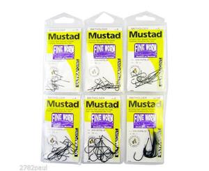 Mustad Fine Worm- 32813npblm-Complete Range-Bulk 6 Pce Pack-Sizes-10-8-6-4-2-1/0