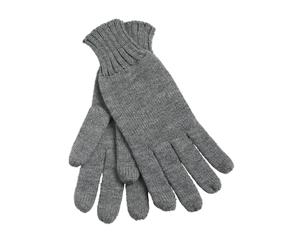 Myrtle Beach Adults Unisex Knitted Gloves (Dark Grey Melange) - FU446