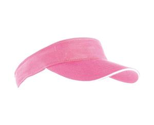 Myrtle Beach Adults Unisex Sandwich Sunvisor (Light Pink/White) - FU269