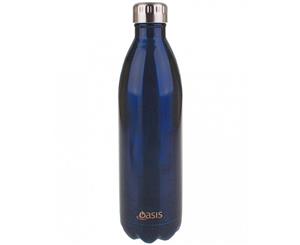 Oasis 1L Stainless Steel Double Wall Insulated Drink Bottle Navy 1 Litre