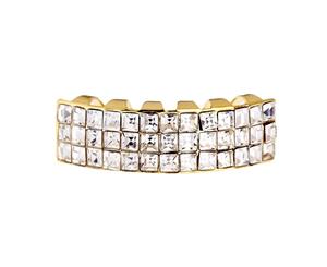 One Size Fits All Bling Grillz - INVISIBLE BOTTOM - Gold - Gold