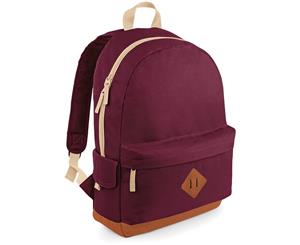 Outdoor Look Legend Heritage Styled 18 Litre Backpack Pack - Burgundy