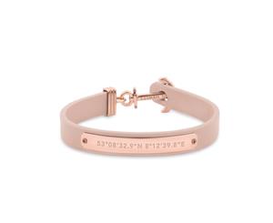 Paul Hewitt Signum Female Coordinates Rose Gold Anchor Nude Bracelet