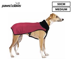 Paws & Claws 50cm Flexi Fleece Neck Pet Coat - Red