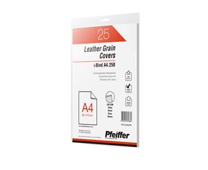 Pfeiffer Leathergrain Covers A4 250gsm White 25-Pack (R)
