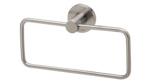 Phoenix Radii Round Plate Hand Towel Holder - Brushed Nickel