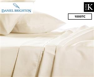 Premium 1000TC Luxury Super King Bed Sheet Set - Ivory