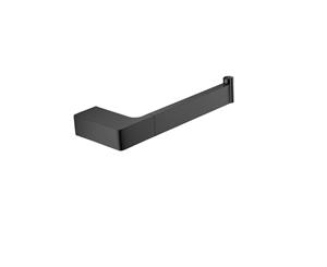 Quaz square toilet paper holder with stopper matt black