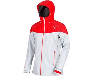 Regatta Womens/Ladies Carletta III Breathable Waterproof Hooded Jacket - LtSt/RedAlrt