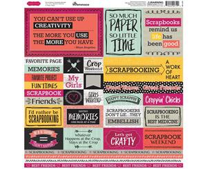 Reminisce Box Cardstock Stickers 12 inchX12 inch - Scrappin' Friends