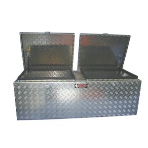 Rhino 1415 x 520 x 480mm Aluminium Double Open Checkerplate Tool Box