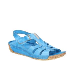 Riva Womens/Ladies Verna Touch Fastening Leather Sandal (Blue) - FS6442