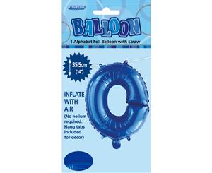 Royal Blue O Alphabet Foil Balloon 35cm