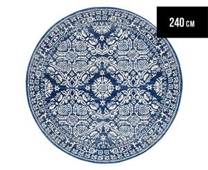 Rug Culture 240cm Mirage Modern Round Rug - Navy