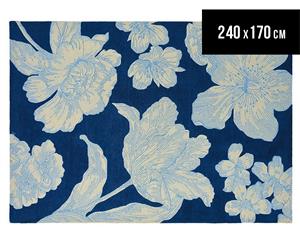 Rug Culture 240x170cm Wedgewood Hand Tufted Wool Rug - Navy