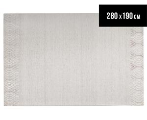 Rug Culture 280x190cm Visions Modern Rug - Ivory/Grey